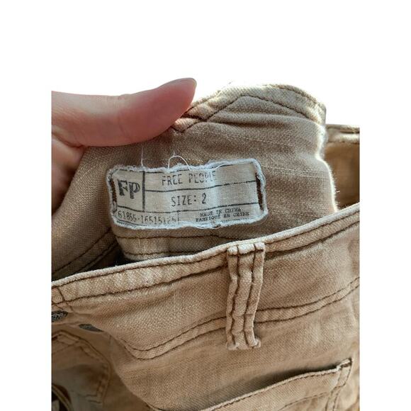 Free People Linen Blend Embroidered Shorts - Picture 7 of 7